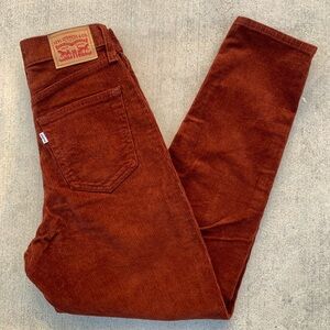 Levis Corduroy Mom Jeans High Waisted Amber Orange
